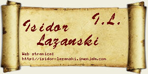 Isidor Lazanski vizit kartica